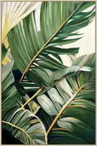 Keilrahmenbild Lotta ca. 60x90cm, Grün, Naturfarben, Goldfarben