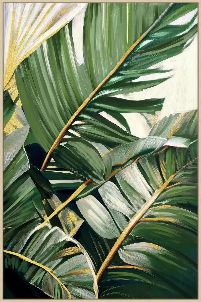 Bild 1 von Keilrahmenbild Lotta ca. 60x90cm, Grün, Naturfarben, Goldfarben