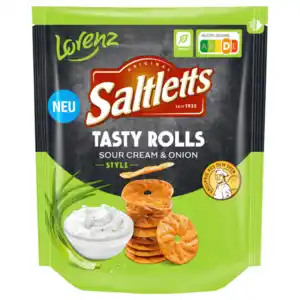 Saltletts Tasty Rolls Sour Cream & Onion Style 130g