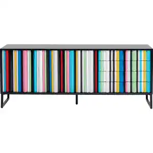 Kare-Design Sideboard, Mehrfarbig, Schwarz, Metall, Recyclingholz,Recyclingholz,Recyclingholz, massiv, 2 Fächer, 4 Schublade(n) Schubladen, 186x74x40 cm, Holzmöbel, Kleinmöbel Holz, Holzkommoden,