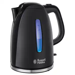 Russell Hobbs Wasserkocher Textures Plus 22591-70, Schwarz, Kunststoff, 1.7 L, 16.0x23.8x20.8 cm, Küchengeräte, Wasserkocher