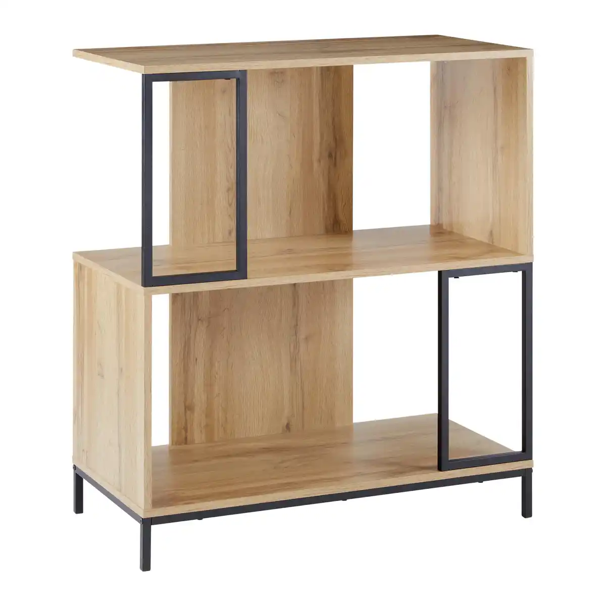 Bild 1 von Standregal Geny Eichefarben/Schwarz MDF, Schwarz, Eichefarben