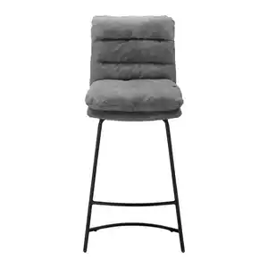 Barhocker Kona Grau Webstoff Gepolstert, Grau