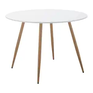 Esstisch John Weiß MDF L/B/H ca. 110/110/76 cm rund, Weiß