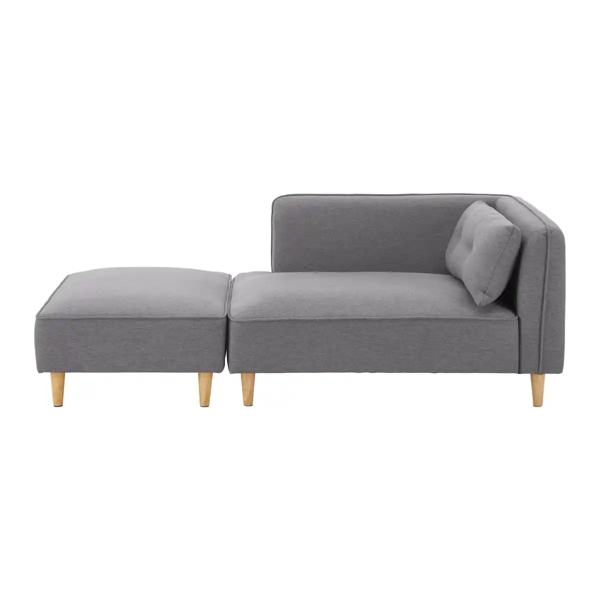 Bild 1 von Sofa Fanny Dunkelgrau Leinenoptik mit Hocker, Dunkelgrau