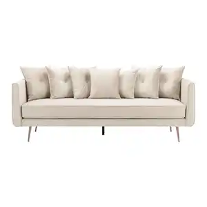 Bigsofa Luis Beige Samt, Beige