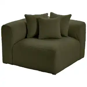 Livetastic Sofaelement Bloom, Olivgrün, Textil, 1-Sitzer, 115x70x115 cm, Made in EU, erweiterbar, Rücken echt, individuell planbar, Wohnzimmer, Sofas & Couches, Sofas, Modulsofas