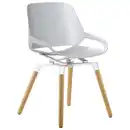 Bild 1 von Aeris Besucherstuhl, Weiß, Eiche, Holz, Metall, Kunststoff, Eiche, massiv, Rundrohr, 50x72x52 cm, Fsc, Made in Germany, Typenauswahl, Wippfunktion, Arbeitszimmer, Besucherstühle