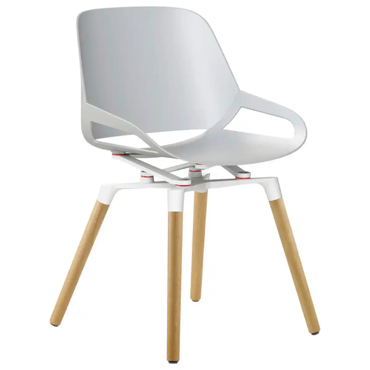 Bild 1 von Aeris Besucherstuhl, Weiß, Eiche, Holz, Metall, Kunststoff, Eiche, massiv, Rundrohr, 50x72x52 cm, Fsc, Made in Germany, Typenauswahl, Wippfunktion, Arbeitszimmer, Besucherstühle