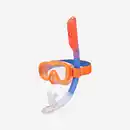 Bild 1 von DECATHLON Schnorchel-Set Kinder Anti-Beschlag-Maske Dry-Top-Schnorchel Komfort 100 orange