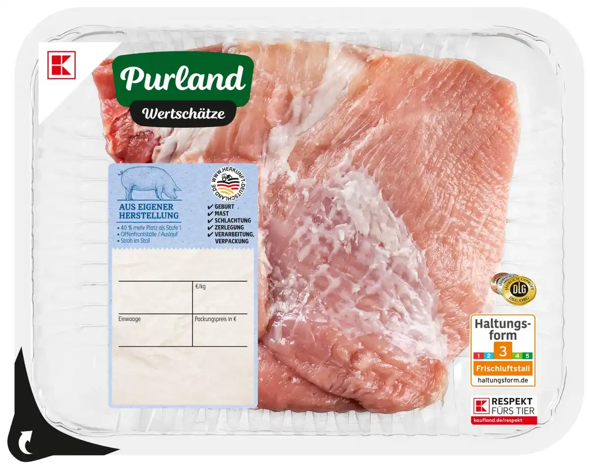 Bild 1 von K-PURLAND WERTSCHÄTZE Dicke Rippe/Brustrippe vom Schwein, kg