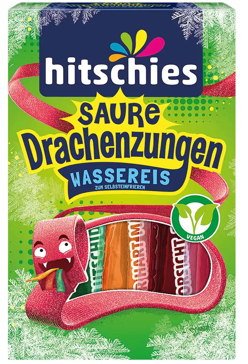 Bild 1 von HITSCHIES Saure Drachenzungen Wassereis, 400-ml-Packg.