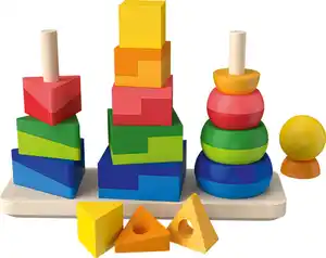 LUPILU® Regenbogen-Stecktürme, 28-teilig