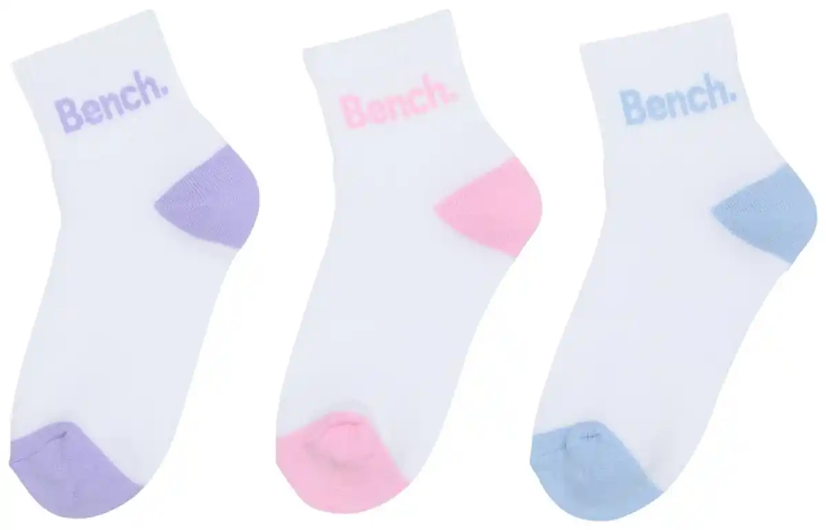 Bild 3 von BENCH Kinder-Quarter-Socken, 3 Paar