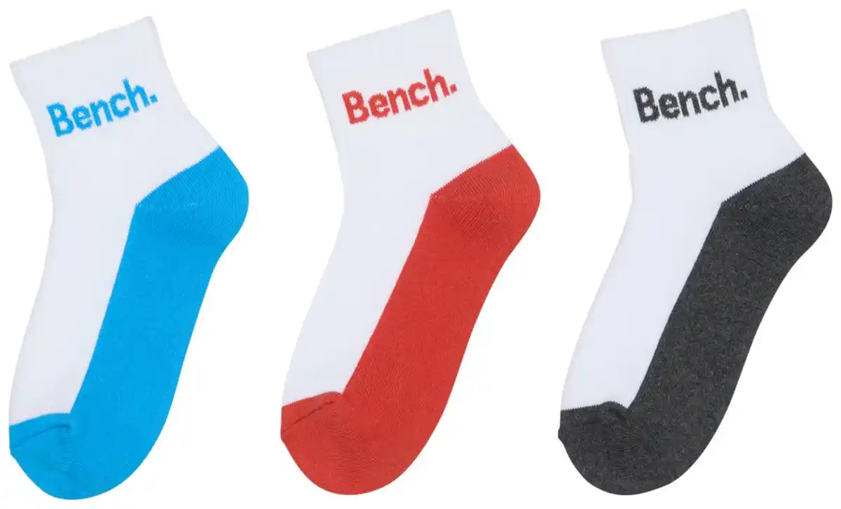 Bild 4 von BENCH Kinder-Quarter-Socken, 3 Paar