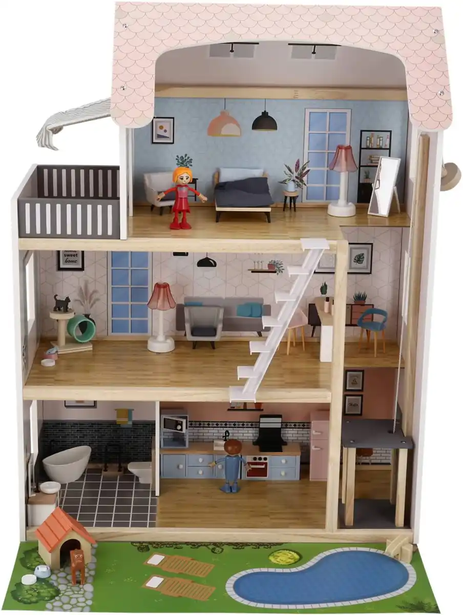 Bild 4 von KIDLAND® Puppenhaus »XXL«, 54-teilig