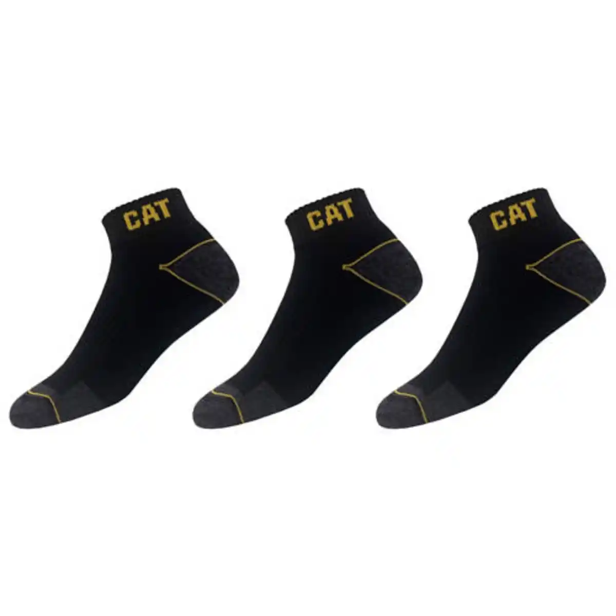 Bild 1 von CAT Damen-/Herren-Arbeitssneakersocken 3er-Set, Schwarz, 43/46