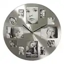 Bild 1 von Nedis Wanduhr mit Fotorahmen Ø 40 cm Silber