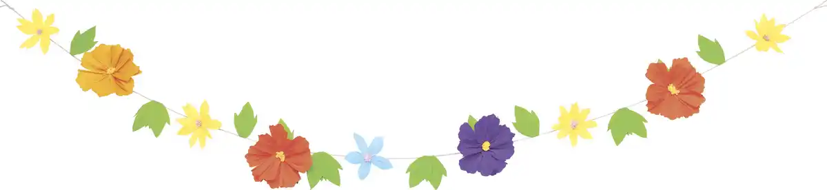 Bild 1 von IDEENWELT Deko-Girlande Blumen in leuchtenden Farben