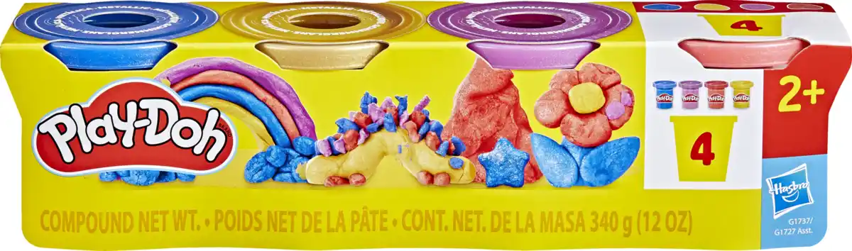 Bild 1 von Play-Doh Knete Farbenpack Schimmerglanzknete, 340 g