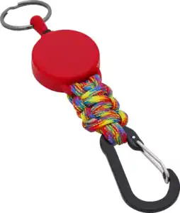 IDEENWELT Schlüsselanhänger mit Karabiner rot