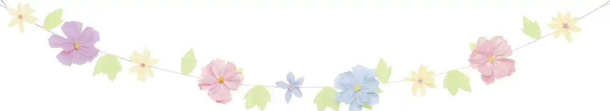 Bild 1 von IDEENWELT Deko-Girlande Blumen in Pastellfarben
