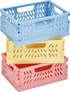 IDEENWELT Klappboxen A6 in Blau, Gelb + Rose