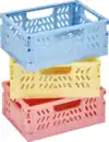 Bild 1 von IDEENWELT Klappboxen A6 in Blau, Gelb + Rose
