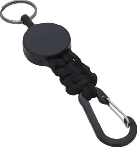 IDEENWELT Schlüsselanhänger mit Karabiner schwarz