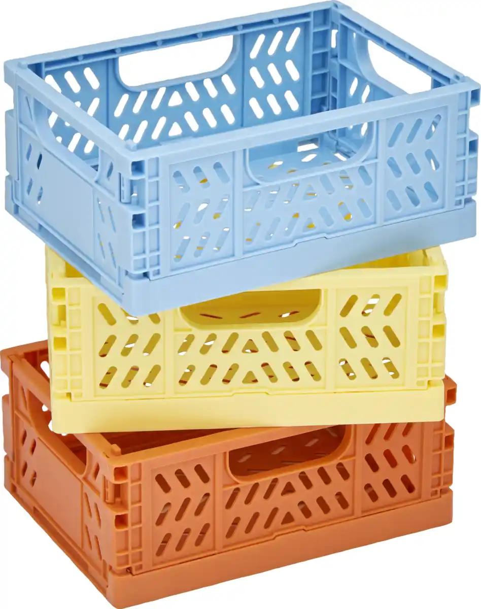 Bild 1 von IDEENWELT Klappboxen A6 in Blau, Gelb + Orange