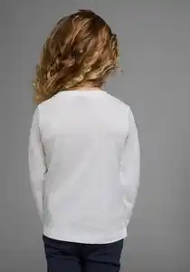 KIDSWORLD Langarmshirt für kleine Mädchen, mit Paillettenherz zum Wenden