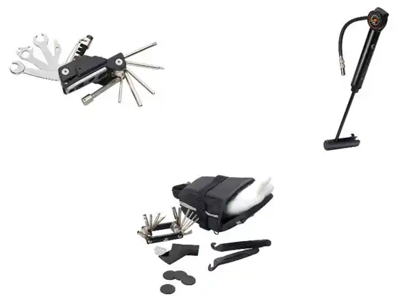 Bild 3 von CRIVIT Fahrrad-Multifunktionswerkzeug / Untersatteltasche mit Werkzeug / Minipumpe mit Manometer