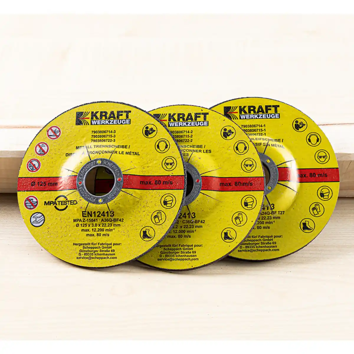 Bild 1 von Kraft Werkzeuge Trenn-&-Schleifscheiben-Set 22-tlg. Ø 125 mm