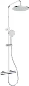 Primaster Duschsystem Aqua Therm mit Thermostat 3 Strahlarten chrom