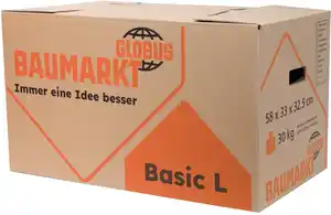 Globus Umzugskarton Basic L Innenmaß: 58 x 33 x 32,5 cm, 10er Set