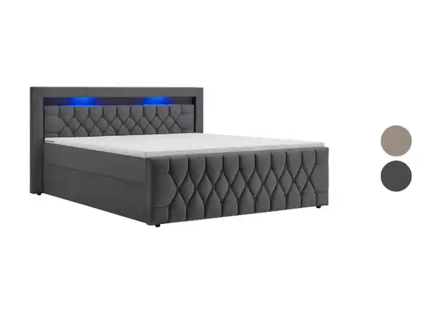 Bild 3 von JUSKYS Boxspringbett Leona Samt