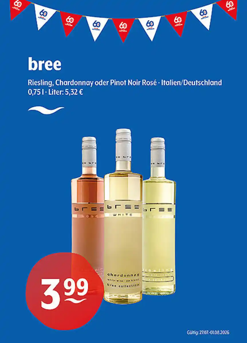 Bild 1 von bree Riesling, Chardonnay oder Pinot Noir RoséItalien/Deutschland