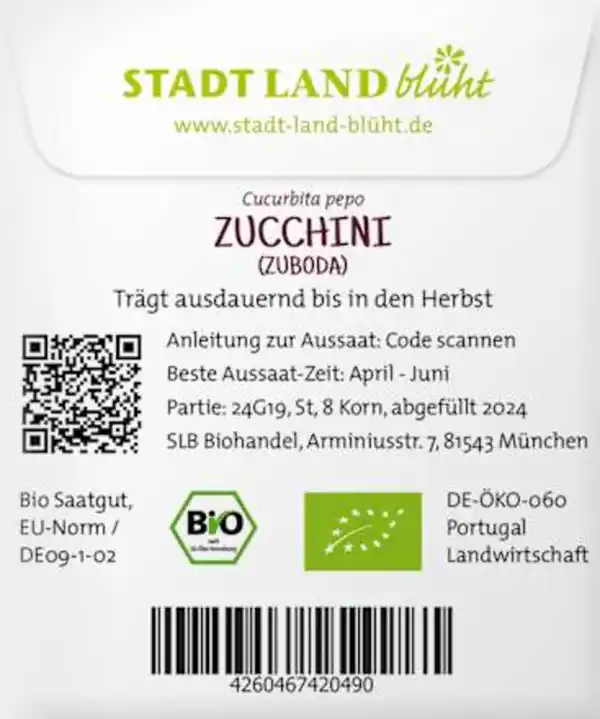 Bild 2 von Stadt Land blüht Saaten, Zucchini (Zuboda), 1 St