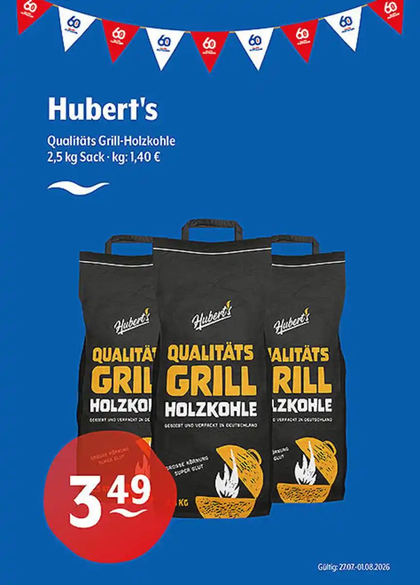 Bild 1 von Hubert's Qualitäts Grill-Holzkohle