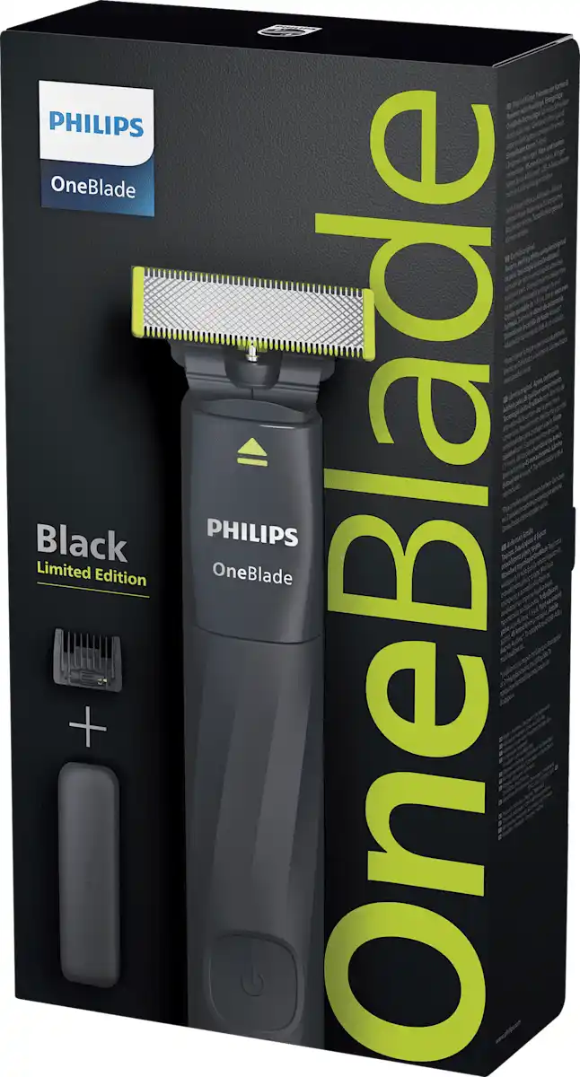 Bild 1 von PHILIPS OneBlade Elektrischer Rasierer, OneBlade black QP1424/65, 1 St