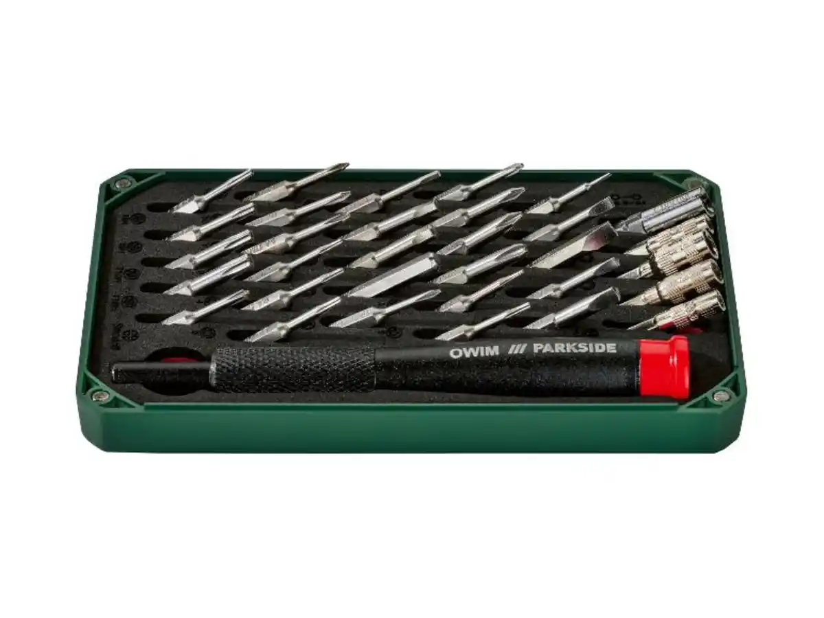 Bild 1 von PARKSIDE® Präzisionsschraubendreher-Set, 33-teilig / Feinmechanikerzangen-Set, 5-teilig