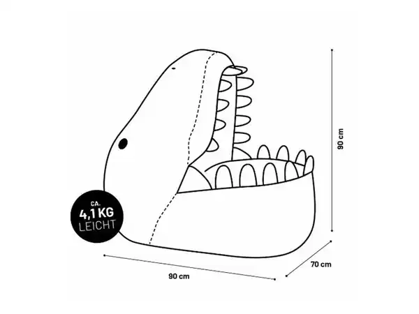 Bild 2 von LUMALAND Kindersitzsack »Animal Line«, 200/270 l, in tierischen Designs