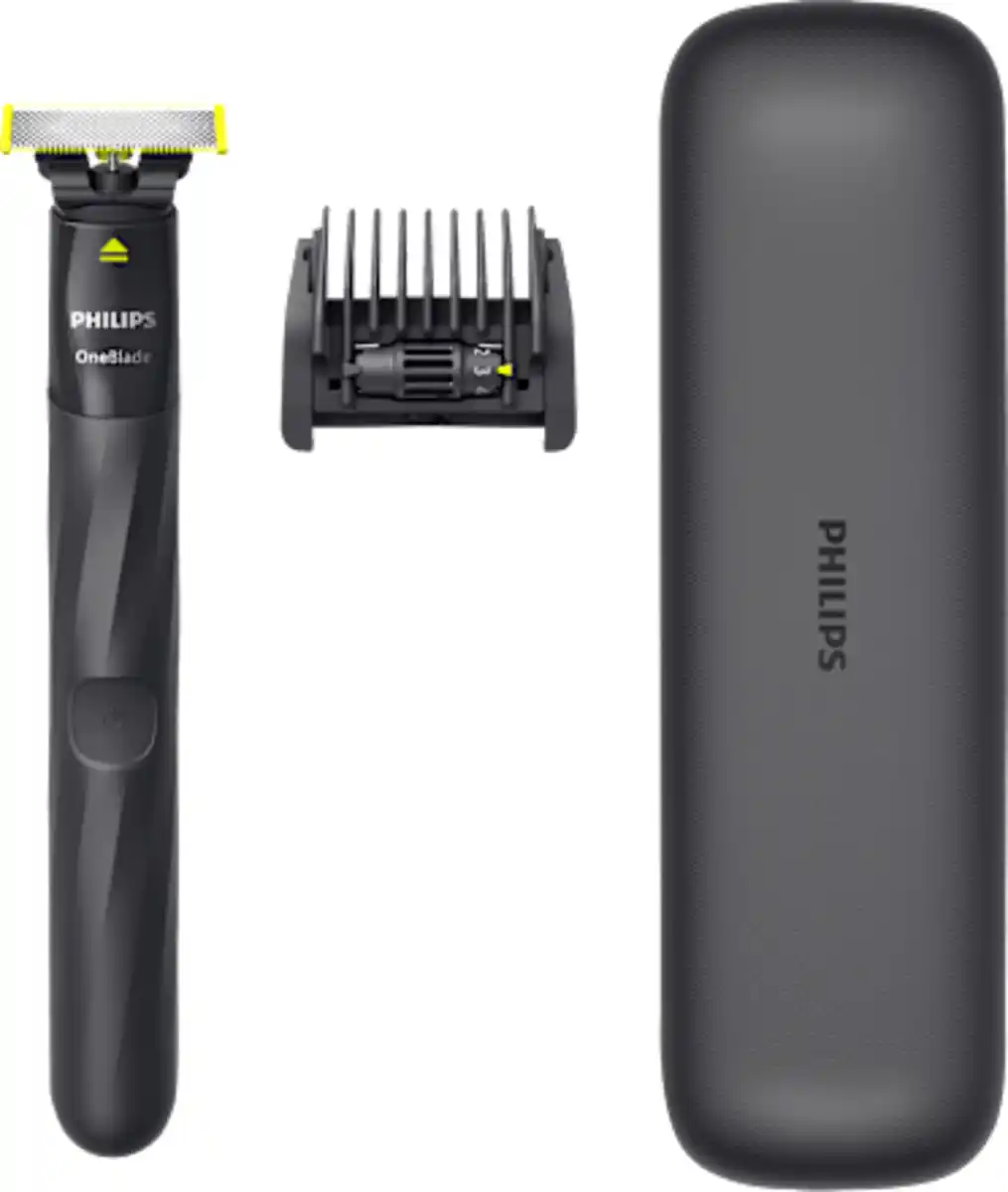 Bild 2 von PHILIPS OneBlade Elektrischer Rasierer, OneBlade black QP1424/65, 1 St