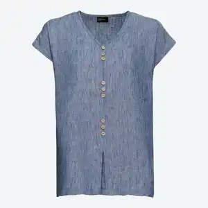 Damen-Bluse mit V-Ausschnitt