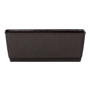 2er-Set Pflanzkasten-Komplettset - ca. 49 x 17 x 17 cm - Dunkelbraun