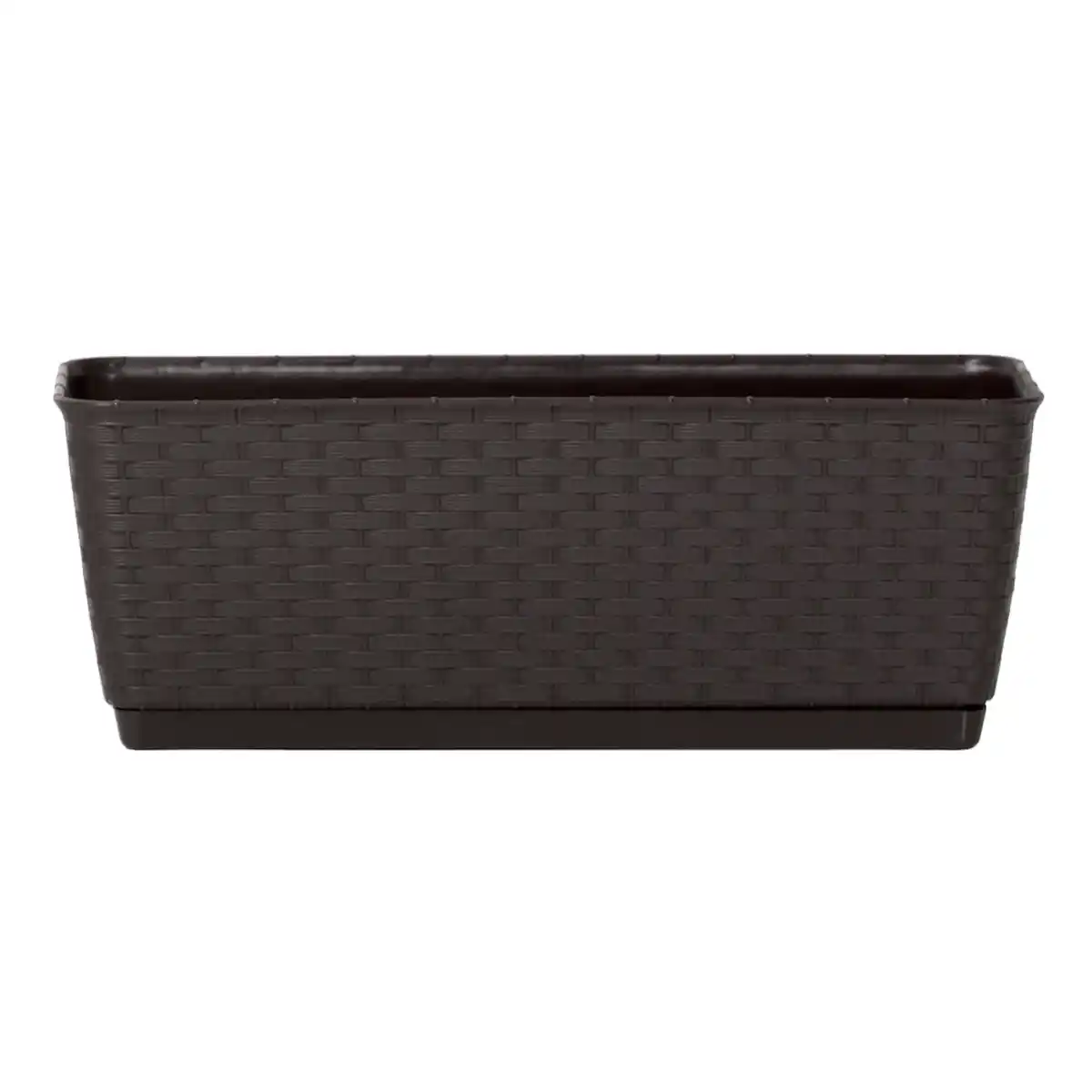 Bild 1 von 2er-Set Pflanzkasten-Komplettset - ca. 49 x 17 x 17 cm - Dunkelbraun