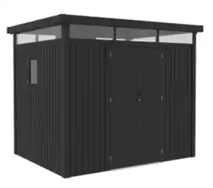 Metallgerätehaus "ELSA", ca. 294 x 230 x 222 cm - Glänzendes Grau