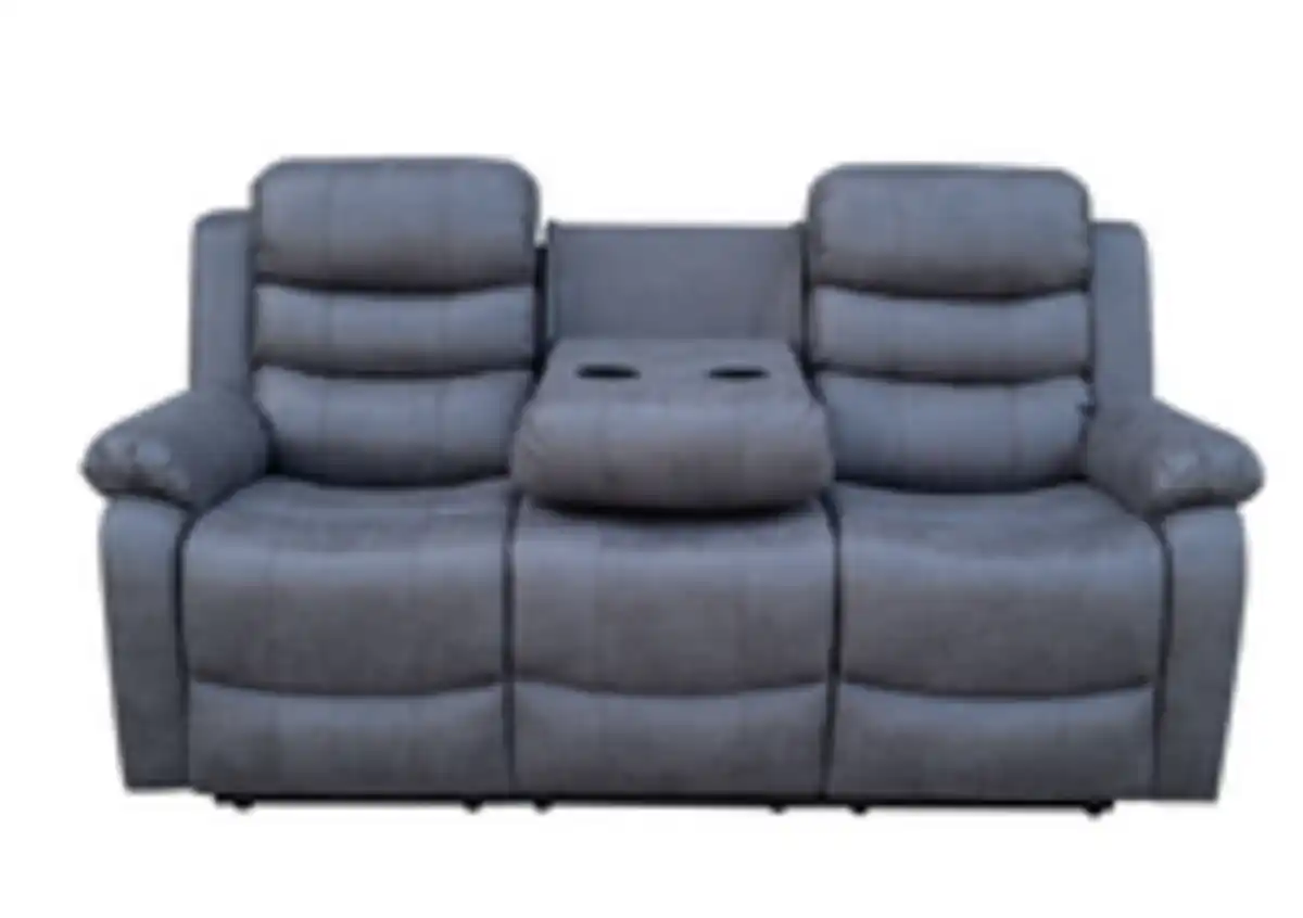 Bild 2 von Home Cinema Relaxsofa Set 3-tlg. mit 5 Relaxfunktionen und Mittelkonsole - Dunkelgrau