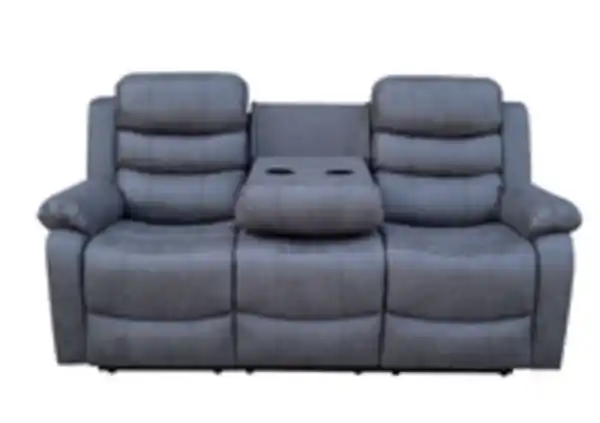 Bild 2 von Home Cinema Relaxsofa Set 3-tlg. mit 5 Relaxfunktionen und Mittelkonsole - Dunkelgrau