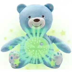 Chicco - Nachtlicht für Babys mit Musik - Bär - blau
